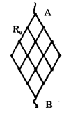 Определите сопротивление R цепи (см. рисунок) дежду точками А к В, если сопротивление каждого звена R<sub>0</sub>. 

